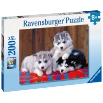 Puzzle 200 el. XXL Szczeni�ta Husky 128235 Ravensburger