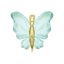 PartyDeco Balon foliowy Motyl mi�ta 69x69cm