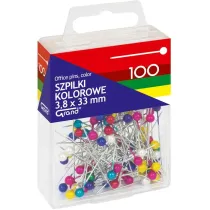 Kw Trade Szpilki kolorowe 3,8x33mm 100 szt.