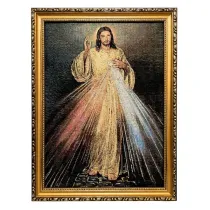 Obraz Haftowany Jezus Mi�osierny 42x32cm