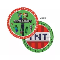 Talerzyki papierowe Minecraft 23cm 8 szt.