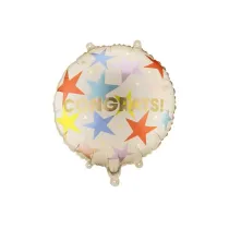 PartyDeco Balon fol.pastyl.Congrats 35x35 mix FB339 29767