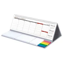 KALENDARZ BIURKOWY Z NOTESEM MAXI TYGODNIOWY SPIRALOWANY NR KAT. KB042B SZARY