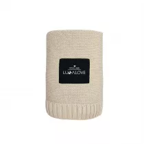 LullaLove Bambusowy koc - Milk coffee, beowy