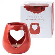 Be-Happy Gifts wiecznik ceramiczny w ksztacie serca