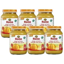 Holle Obiadek dynia z kurczakiem po 4. miesicu Zestaw 6 x 190 g Bio