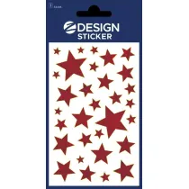 Avery Zweckform Naklejki foliowe - czerwone gwiazdy