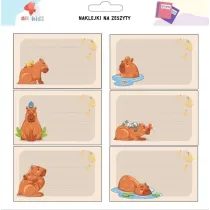 All4Kids Naklejki na szafk i zeszyt Kapibara 2