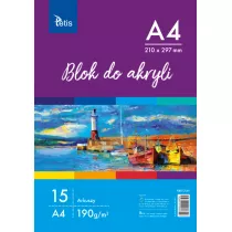 Tetis Blok do akryli A4 15 kartek