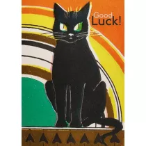 Madame Treacle Karnet B6 z kopert� Czarny kot Good Luck Vintage