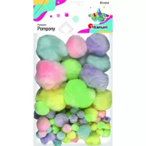 Titanum Pompony akrylowe mix kolor�w pastelowych 60 szt.