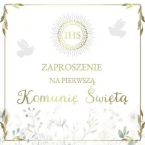 Armin Style ZAPROSZENIE KOMUNIA 130X130 Z KOP AS ZP-93 OP10S