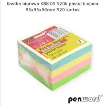 Penword Kostka biurowa pastel 85x85x50mm 520 kartek