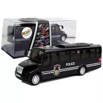Autobus Policja z napdem na baterie czarny dwik Leantoys