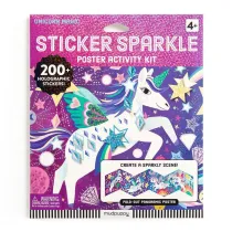 Zestaw do wyklejania Naklejki holograficzne 200+ szt. z plakatem Magiczne jedronoce 4+ Mudpuppy