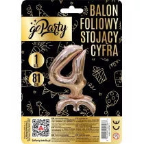 Balon foliowy stojcy 4 rose gold 81cm
