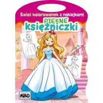 �wiat kolorowanek z naklejkami. Pi�kne ksi�niczki
