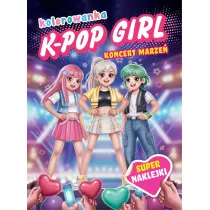 K-pop girl. Koncert marze�. Kolorowanka