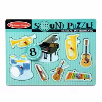 MELISSA Puzzle drewniane z dwikami Instrumenty muzyczne 00732 Melissa & Doug