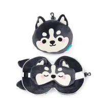 Puckator Poduszka podr�na i maska na oczy Pies Husky