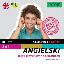 S�uchaj i m�w PONS angielski pakiet 3w1 A1/B1 z nagraniami w. 2