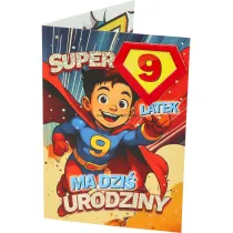 Yeku Karnet Urodziny 9 ch�opiec - Superbohater