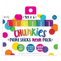 Kolorowe Baloniki Farby w kredce Chunkies Paint Sticks Neon 6 kolorw