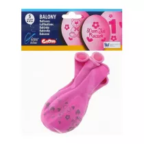 Godan Balony Premium "Moje 1 urodziny" rowy 5 szt.