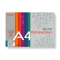 Penword Blok techniczny A4 Premium kolor 180g 10 arkuszy