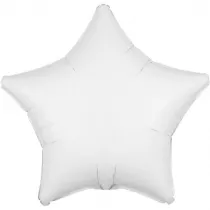 Amscan Balon foliowy metalik bia�y gwiazda luzem 48cm