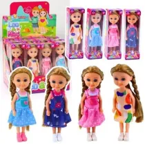 Laleczka mini z dugimi wosami 15cm MIX Leantoys