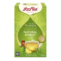 Yogi Tea Herbata biaa dla zmysw naturalna energia z zioami, olejkiem z cytryny i z bergamotki (for the senses natural energy) 17 x 2 g Bio