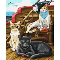 Ideyka Malowanie po numerach - Puszyste piratki 40x50cm