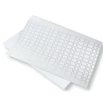 Papier ozdobny brokatowy 140g 40x60cm srebrny 5ark