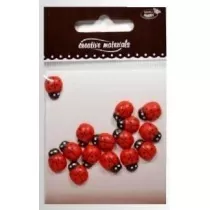 Galeria Hobby Biedronki drewniane czerwone 10x13mm