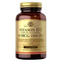 Solgar Witamina D3 (Cholecalciferol) 10 mcg (400 IU) Suplement diety 100 kaps.
