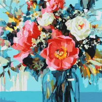 Ideyka Malowanie po numerach - Kwiaty 40x40cm