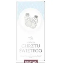 Art Nuvo Karnet Chrzest DL buciki niebieskie t�o BB 0146
