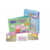 winka Peppa. Poznaj cyfry. Puzzle z cyframi i godzinami