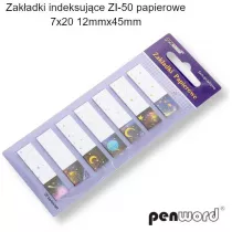 Penword Zak�adki indeksuj�ce papierowe 12x45mm 140 szt.