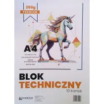 Blok techniczny A4 bia�y Wektor PREMIUM 250 g 10szt