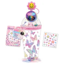 Pecoware Kubek z ozdobn� s�omk� Motylki 500ml