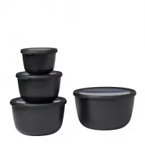 Mepal Zestaw 4 misek Cirqula okrga black 500 ml + 1 l + 2 l + 3 l