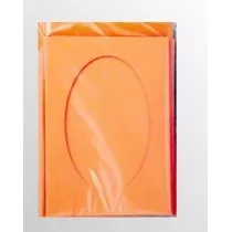 Karty passepartout prostokt pomaracz 10,5x15cm