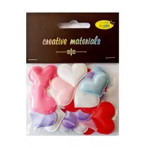 Galeria Hobby Aplikacje materia�owe serca mix 3cm