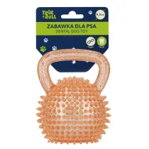 Zabawka dla psa Pi�ka 9,5cm z uchwytem pomara�czowy TRIK&ROLL 560870