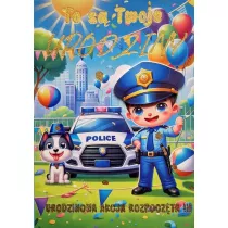 Yeku Karnet Urodzinki Policjant 3K