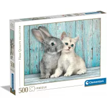 Puzzle 500 el. Kotek i Krlik Clementoni