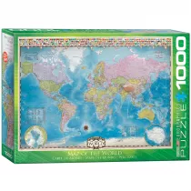 Puzzle 1000 el. Mapa wiata Eurographics