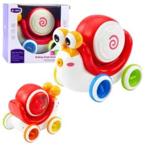 Interaktywny �limak je�d��cy muzyczny czerwony LeanToys